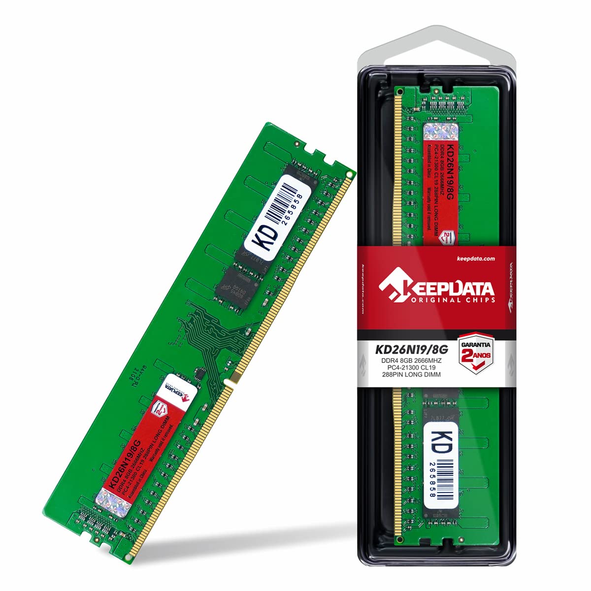 Memória Ram Desktop Ddr4 8gb 2666mhz Keepdata Kd26n19/8g | Amazon